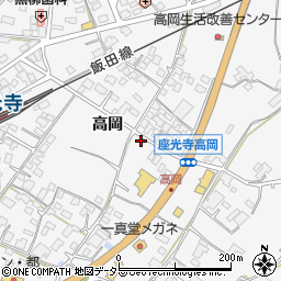 長野県飯田市座光寺高岡周辺の地図