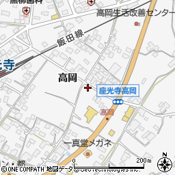 長野県飯田市座光寺（高岡）周辺の地図