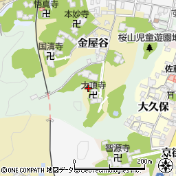 京都府宮津市金屋谷周辺の地図