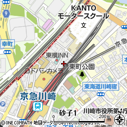 タイムズ京急川崎駅前駐車場周辺の地図