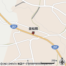 並松郵便局周辺の地図