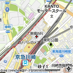 東横ＩＮＮ　Ｊｒ．川崎駅前周辺の地図