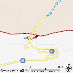 中野方峠周辺の地図