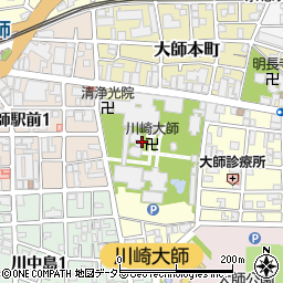 川崎大師周辺の地図