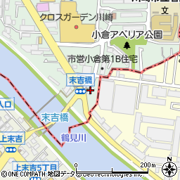 福山通運川崎社宅周辺の地図