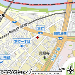 コインパーク川崎堀之内町第２駐車場周辺の地図