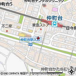ニコニコレンタカー　仲町台店周辺の地図