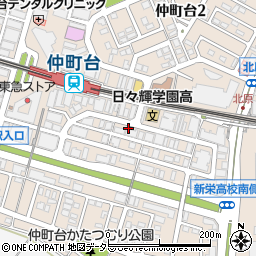 神奈川県横浜市都筑区仲町台周辺の地図