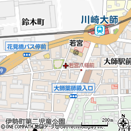 大師駅前町内会館周辺の地図
