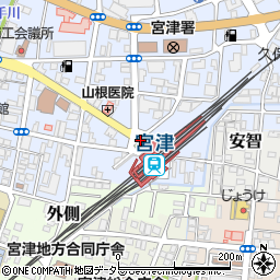 宮津駅周辺の地図