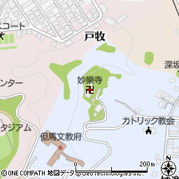 妙樂寺周辺の地図