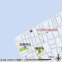 日本海新聞　外江専売所・通信部周辺の地図