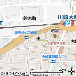 セブンイレブン川崎大師駅前２丁目店周辺の地図