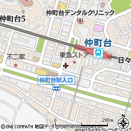 都筑警察署仲町台駅前交番周辺の地図