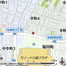 タイムズ川崎幸町第４駐車場周辺の地図