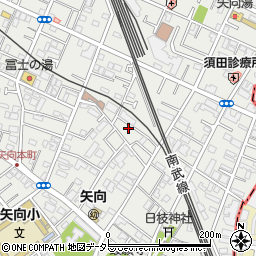 神奈川県横浜市鶴見区矢向周辺の地図