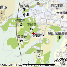 京都府宮津市金屋谷995周辺の地図