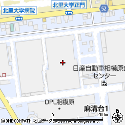 日産自動車　相模原部品センター周辺の地図