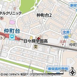 横浜市仲町台地区センター周辺の地図