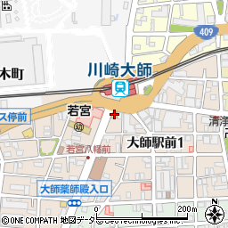 川崎大師訪問看護ステーション周辺の地図