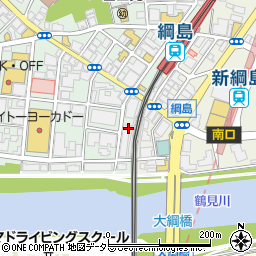 綱島駅東急駅より自転車駐輪場周辺の地図