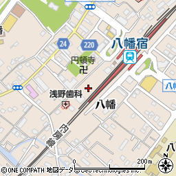 コインパーク八幡宿駅前駐車場周辺の地図