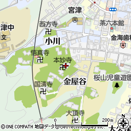京都府宮津市金屋谷885周辺の地図