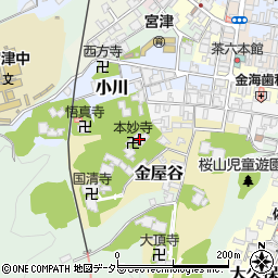 京都府宮津市金屋谷885周辺の地図