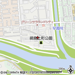神奈川県横浜市港北区綱島上町87周辺の地図