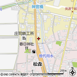 岐阜県美濃市202周辺の地図