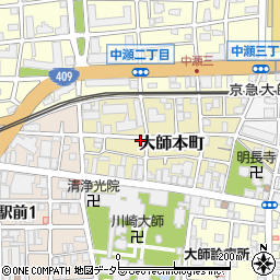 パークジャパン大師本町第３駐車場周辺の地図