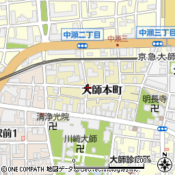 神奈川県川崎市川崎区大師本町周辺の地図