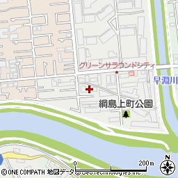 神奈川県横浜市港北区綱島上町93周辺の地図