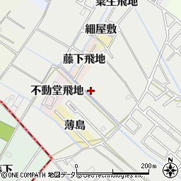 千葉県東金市粟生飛地周辺の地図