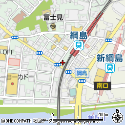 松屋綱島店周辺の地図