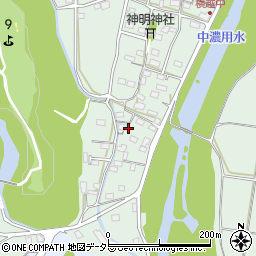 岐阜県美濃市横越196周辺の地図