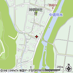 岐阜県美濃市横越268周辺の地図