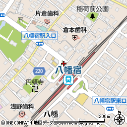 八幡宿駅西口周辺の地図