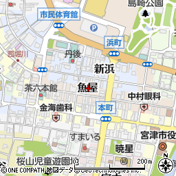 〒626-0015 京都府宮津市魚屋の地図
