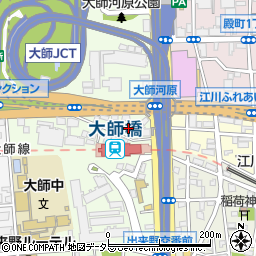 川崎大師海岸郵便局周辺の地図