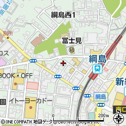 ナチュラルローソン綱島駅西店周辺の地図