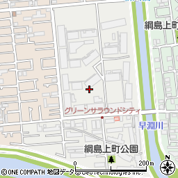 神奈川県横浜市港北区綱島上町周辺の地図