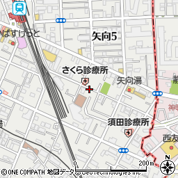 リパーク横浜矢向５丁目駐車場周辺の地図