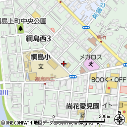 朝日新聞綱島店周辺の地図
