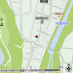 岐阜県美濃市横越242周辺の地図