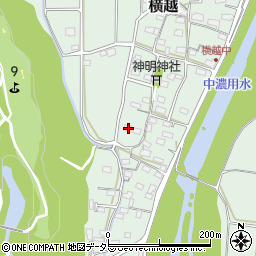 岐阜県美濃市横越243周辺の地図