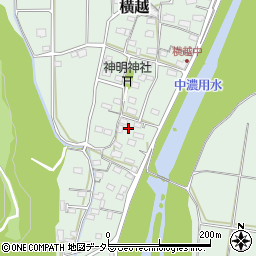 岐阜県美濃市横越262周辺の地図