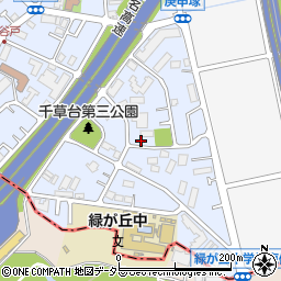 神奈川県横浜市青葉区千草台46-30周辺の地図