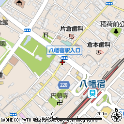 八幡宿駅入口周辺の地図