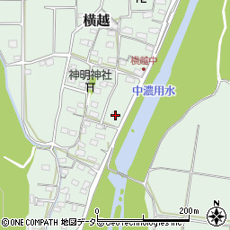 岐阜県美濃市横越277周辺の地図